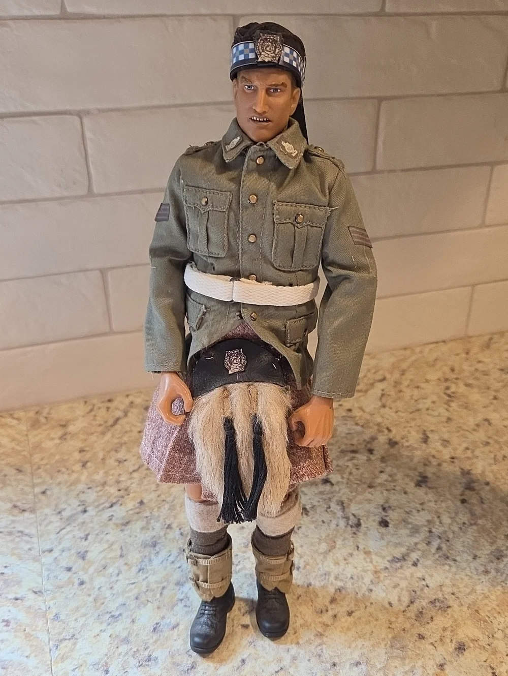 1/6 Scale Military Action Figure In Kilt Uniform